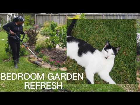 Bedroom Garden Refresh// Trimming And Adding Edging 🌹😀