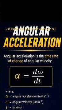 Angular acceleration | Class 12 Physics | Rotational Dynamics | Late night physics | Roshan sir