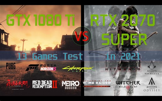 GTX 1080TI vs RTX 2070S | 13款游戏在1440p分辨率下测试