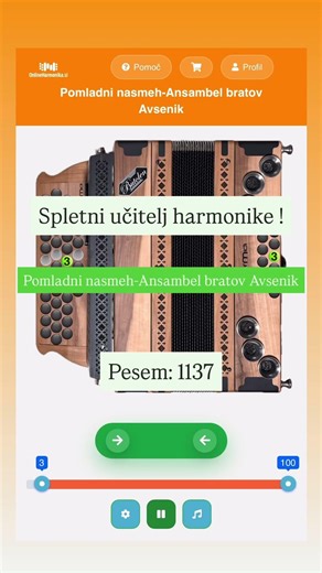 Pomladni nasmeh – Ansambel bratov Avsenik #onlineharmonika #notezaharmoniko