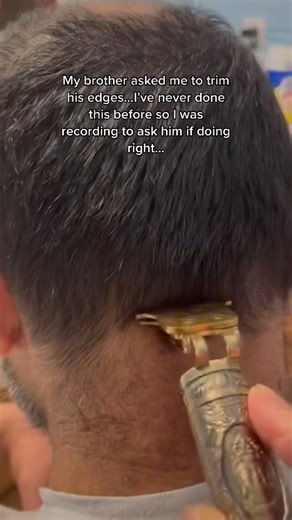 BVIRAL | I would be so mad! #BVIRAL (@ctskindoc) Person accidentally goes too high while cutting brother's hair | Instagram