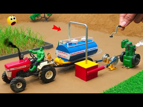 DIY Diesel Engine Water Pump | Water Field Irrigation Science Project‪ ‪@TechCreatorsOfficial‬