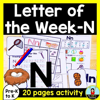 Letter of the Week N Activities for Preschool and Kindergarten