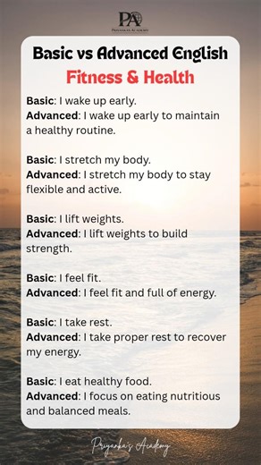 Basic vs Advanced English | Speak Like a Pro | Priyanka’s Academy | Shorts | Spoken English #shorts