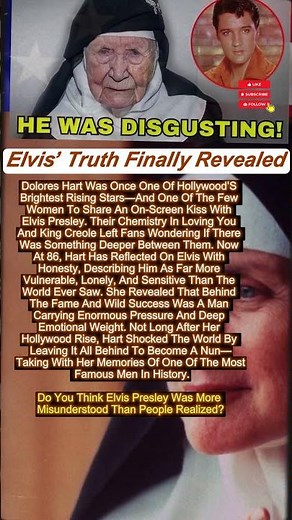 At 86, Dolores Hart Exposes Elvis’ Hidden Pain 😱 #elvispresley #doloreshart #trending