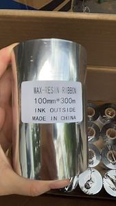 [Hot Item] Ink Outside or Ink Inside 110mm×74mtr Premium Wax Ribbon Excellent Scratch-Resistance for Top-Coated Paper Label Suitable for Printing Qr-Code and Barcode