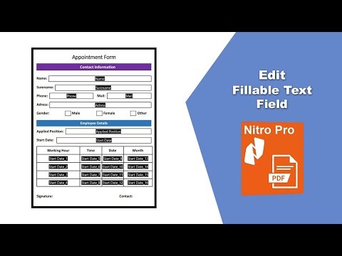 How to Edit Fillable Text Fields in a Fillable PDF Form With Nitro Pro PDF Editor