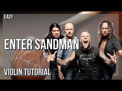 SUPER EASY: How to play Enter Sandman by Metallica on Violin (Tutorial)