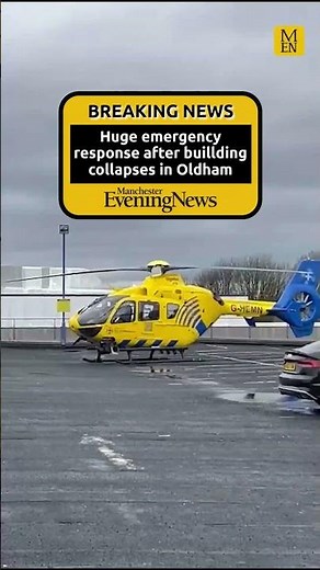 Huge emergency response after building collapse in Oldham