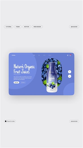 Zaid • Web Designer | Tutorial for this bold hero section for fruit juice in by using Figma. Let me know your thoughts in the comment section👇 • • • Mockup... | Instagram