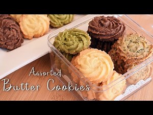 Easy Butter Cookies Recipe - 1 Cookie Dough, 4 flavours! | SweetsMin