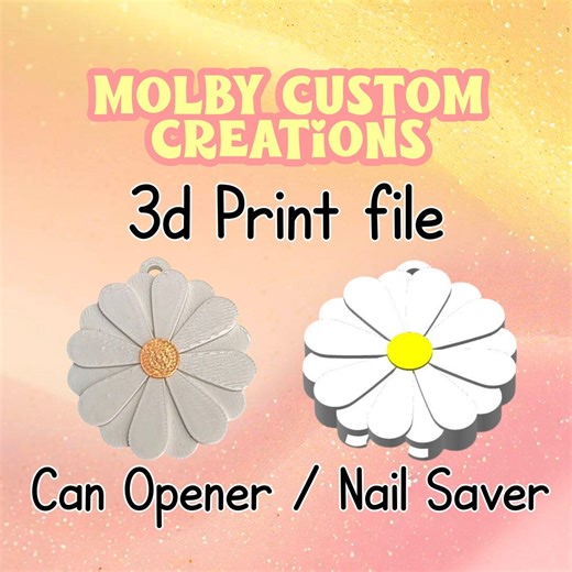 Daisy Soda Can Tab Opener 3D Print File | False Nail Saver Tool | Keyring Ring Pull Opener STL 3MF (digital Download) - Etsy