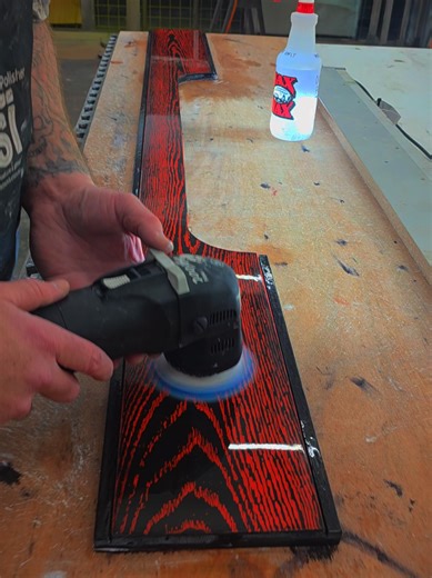 the #c10 Kustom Grain #grainfx kit in black and #hugger orange is looking 🔥🔥🔥 #woodgrain #fyp