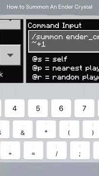 How to Summon An Ender Crystal Using A Command Block (Minecraft) - Short
