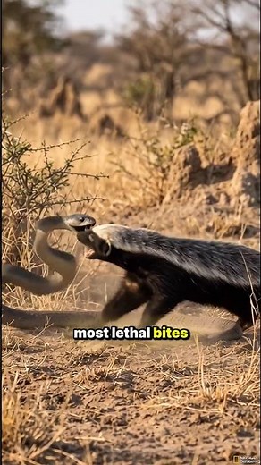 The Black Mamba Picked the Wrong Enemy.... #HoneyBadger #Nature #Animals