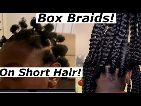 Box Braids On Extremely Short Hair/Rubberband Method/New Tips/12/28/2022!