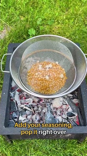 Campfire Popcorn Popper Made From Tin Cans