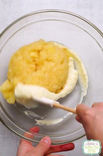 Hawaiian Pineapple Coconut Poke Cake 😋 #pokecake #cake #shorts