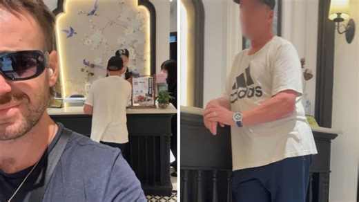 Aggressive American tourist yells at hotel receptionists