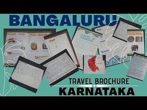 How to make travel brochure on Karnataka, easy school project