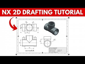 Siemens NX Drafting Tutorial | Step-by-Step Engineering Drawing of a Pipe