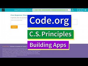 Introduction to Arrays Lesson 13.31 Tutorial with Answers Code.org CS Principles