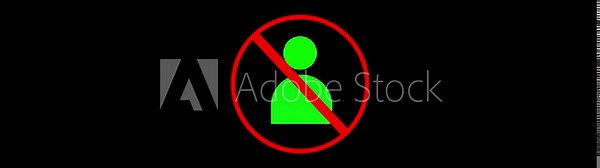 no entry, No man icon. People are prohibited, No Account Sign Line Icon.4k video animation