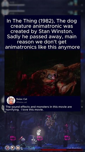 In The Thing (1982), The dog creature animatronic was created by Stan Winston. Sadly he passed