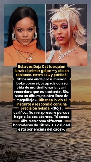 El escándalo entre Doja Cat y Rihanna estalló en la red