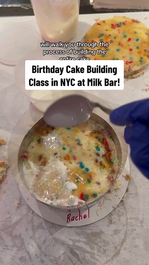 Fun Birthday Cake Assembly Class at MILK BAR in NYC