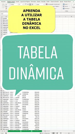 Aprenda a Criar Tabela Dinâmica no Excel