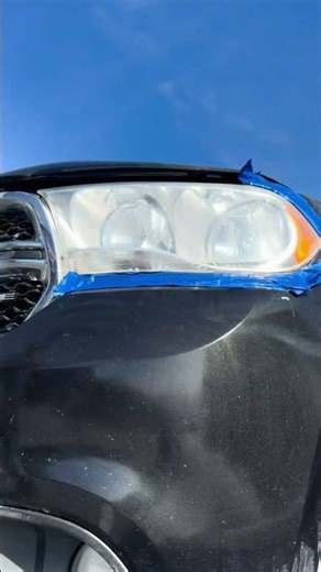 2011 Dodge Durango with foggy, yellowed and oxidized headlights made new again!#headlightrestoration