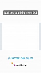 We’re excited to announce the release of real-time editing for our Postcards email builder. This feature is now available on all plans, including the free tier. To try it out, simply add your teammates to your account and start collaborating on email designs together. Invite your co-workers to join your account and witness the magic of live cursor tracking in action. Check it out now: https://designmodo.com/postcards/ | Designmodo