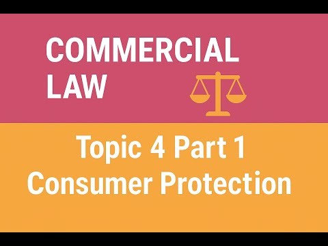 Topic 4 Part 1 – Consumer Protection | Australian Commercial Law Explained