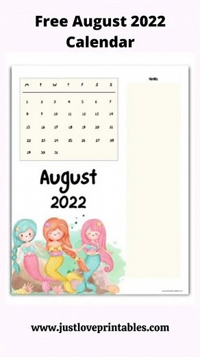Free August 2022 Calendar #printable #calendar