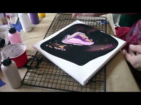 Acrylic Paint Pouring - Open Cup Pour