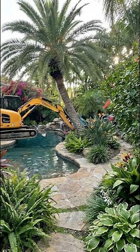 Building a Tropical Lagoon & Garden | Full Landscape Timelapse 🚧