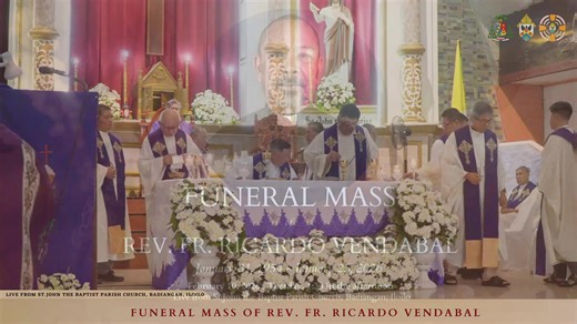 Funeral Mass of Rev. Fr. Ricardo Vendabal Live from St.John the Baptist Parish Church, Badiangan, Iloilo | Archdiocese of Jaro, Commission on Social Communications