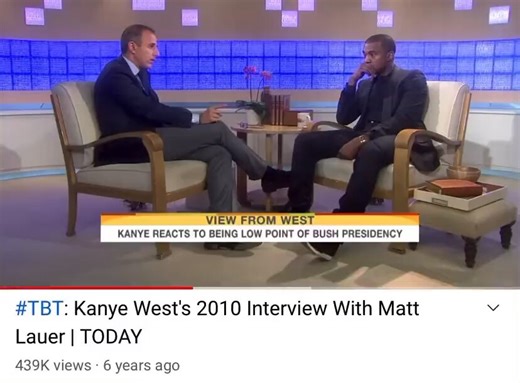 3 years after Donda’s death, they made Kanye go on the Today Show where rapist Matt Lauer forced him to apologize to George Bush for making him sad & causing the “low point” of his presidency.But we’re still waiting for someone to ask Bush to apologize for all the war crimes 🤷🏻‍♂️