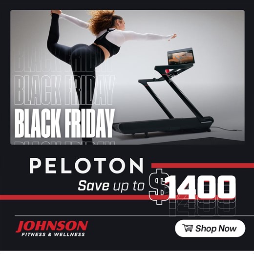 Shop Black Friday savings at Johnson Fitness & Wellness and save up to $1,400 off Peloton cardio equipment. | Johnson Fitness & Wellness