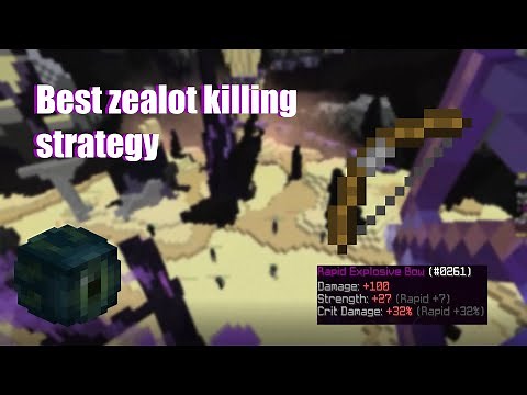 The best zealot killing strategy/Explosive bow (hypixel skyblock)