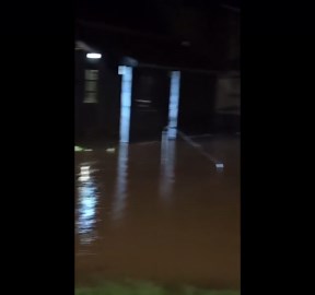 Major flood emergency unfolds near the Plas Derwen pub in Abergavenny, UK