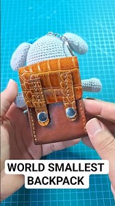 Turn Scrap Leather Into a Cute Backpack! #asmr #leathercraft