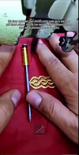 Creative Free Motion Embroidery Hack Creates Textured Gold Patches