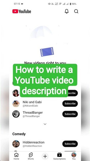 how to write a YouTube video description