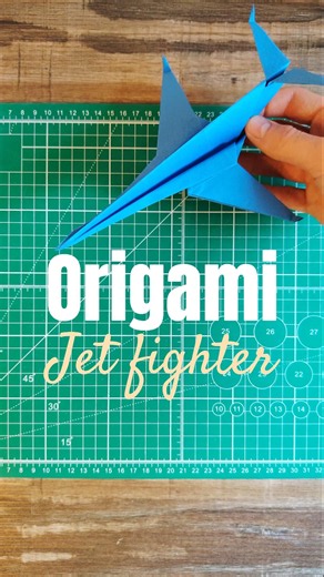 Origami Jet fighter ✈️ #origami #diy #jet #papercraft