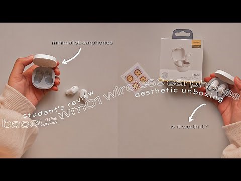 aesthetic unboxing : baseus wm01 wireless earphones | student's review + features