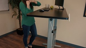 Watch Stand Steady L-Shaped Tranzendesk with Desk Return on Amazon Live