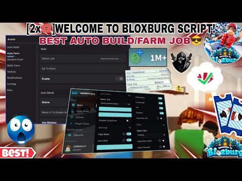 [2x🎟️]Welcome to Bloxburg Script OP Auto Build🤩,Auto Jobs/Mood🔥,Wrap Gift/School farm✨ | Pc/Mobile😎