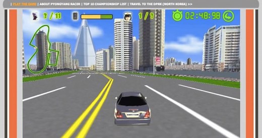 平壌の街をドライブできる無料ゲーム「ピョンヤンレーサー」を北朝鮮の旅行代理店が公開中